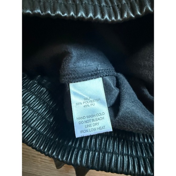 BB Dakota Steve Madden button up faux leather black top women's M with shorts - Picture 7 of 12